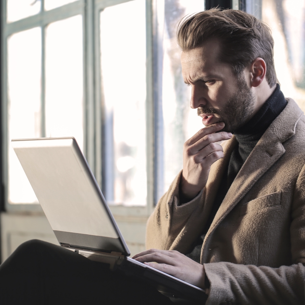 Someone learning using a laptop