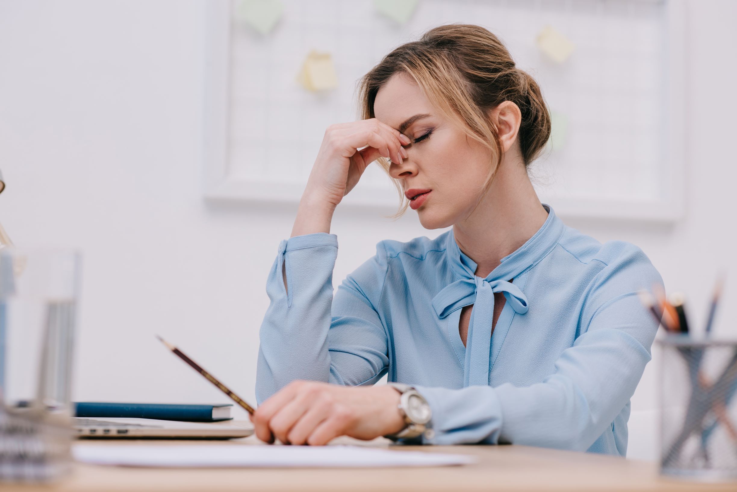 woman stressed poor mental health